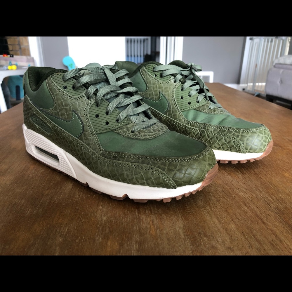 Olive green faux snake skin Air Max